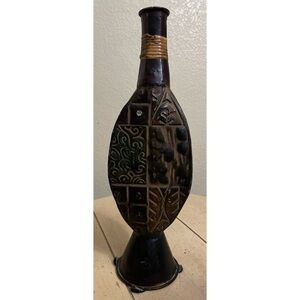 Vintage 17” Vase Decor Decoration Art Brown
